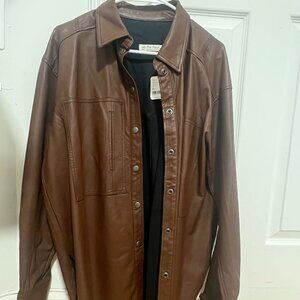 Free People Faux Leather Shacket